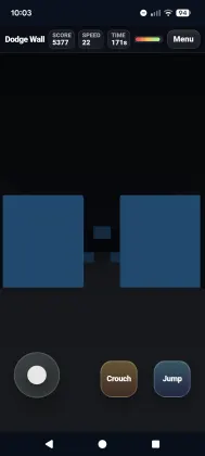 Walls coming towards you at different heights