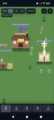 A tribe building up their resources